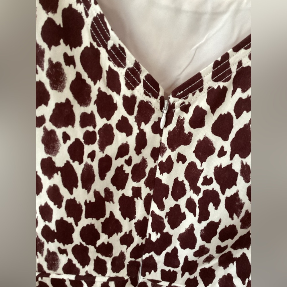 J. Crew V-back dress in giraffe printed bi-stretch cotton - size 14 - NWT! - Picture 5 of 13
